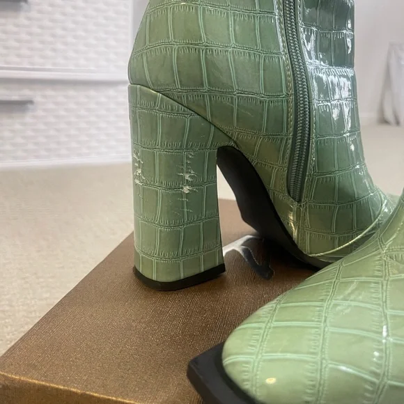 Lake Blue Square Toe Booties 💋 - Picture 7 of 7